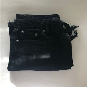 Black Jean with Holes